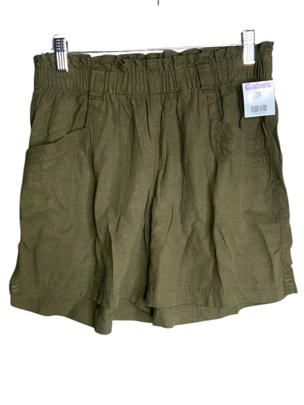 Maurices Olive Green High Waist Women’s Linen Blend Shorts Small